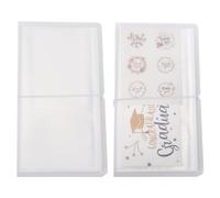 GLOBLELAND 2 Books Sticker Storage Book 100 Pcs Clear Storage Book Large Sticker Organizer Book for Journal Sticker Organization Organizer Binder