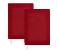GLOBLELAND 2 Pcs Dark Red Cloth Stretchable Book Covers with Ribbon 6"x9" Washable Book Protective Cover Up to 8.5"x9.5" Adjustable Sleeve Paperback Protector for Notebook Bible Planner Hardcover