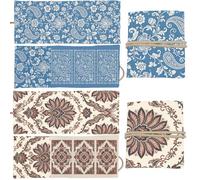 GLOBLELAND 2 Pcs Paisley Pattern Tarot Card Holder Polyester Tarot Card Bag Magic Divination Large Storage Pouch Accessories for Playing Cards and Tarots