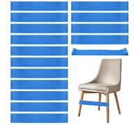 GLOBLELAND 20 Pcs Blue Chair Bands for People with Fidgety Feet TPE Elasticity Seating Chair Bands Stretch Foot Straps for School Classroom Chairs Desk ADHD Autism