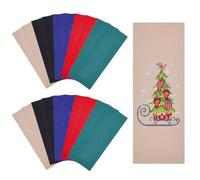 GLOBLELAND 20Pcs 5 Colors Blank Cross Stitch Bookmarks 190x70mm/7.5x2.8inch Colorful Cotton Cross Embroidery Bookmark Fabric Stitch Simple Embroidery Fabric Book Marker for DIY Crafts Sewing Readers