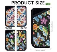 GLOBLELAND 2Pcs Watercolor Butterfly Glasses Case Flowers Soft Slim Eyeglass Case Insect Slip in Glasses Sleeve Portable Sunglasses Pouch for Women Men Watches Phones Makeup Brushes