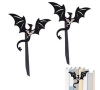 GLOBLELAND 2Sets Black Wood Dragon Bookshelf Decor Handmade Wooden Bookshelf Accessories Dragon Book Corner Decoration Bookish Gift for Books Lover Library