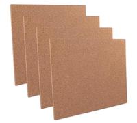 GLOBLELAND 4 Pcs Cork Sheets 29x21.5 cm Wood Cork Tiles Boards for Walls 5mm Thick Non Adhesive Wood Corkboard for Home Office Pictures Photos Display