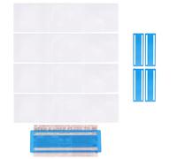 GLOBLELAND 4 Pcs Mahjong Card Sleeve Positioning Set Blue Mahjong Card Guide and Line Finder Card Rules Helper for Mahjong Player Accessories for Beginners Parties Competitions Game Nights