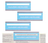 GLOBLELAND 4 Pcs Mahjong Line Finder 7.5x2.7 inch Mahjong Card Positioning Guide Set for Quickly Identify Winning Mah Jong Reader for Women Mom Beginners Gifts Parties Game Competitions