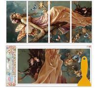 GLOBLELAND 4 Sheets Retro Fairy Furniture Transfers Stickers 6x12inch Vintage Butterfly Rub on Transfer UV Self-Adhesive Stickers Wall Art Craft for Bedroom Living Room Desk Table Decoration