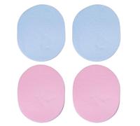 GLOBLELAND 4Pcs Oval Pink & Blue Stamp Cleaning Sponge, Multi-Purpose Ink Pad Cleaner, Applicable to Stamp Rubber Stamps, Acrylic Blocks, Work Surface