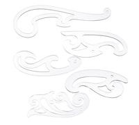 GLOBLELAND 5 Pcs 5 Styles Acrylic French Curve Ruler for Sewing Tools Transparent Acrylic Drafting Stencils Templates Drawing Ruler for Craft Sewing Pattern Making