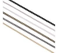 GLOBLELAND 6 Yards/5.49m 6 Colors Wave Bending Fringe Trim 3.5mm/0.14" Mini Rick Rack Trim Ribbon Tiny Sewing Centipede Wave Lace Ribbon for Doll Clothes Sewing Craft Supples