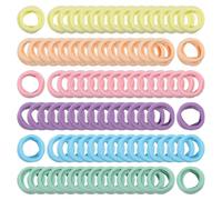 GLOBLELAND 600 Pieces 6 Colors Pastel Loom Loops Potholder Muti-Colored Weaving Loom Loops Potholder Loops Elastic Weaving Craft Loops for DIY Colorful Weaving Crafts for Adults DIY Crafts Supplies