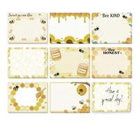 GLOBLELAND 8 Pads 400 Sheets Bee Honey Sticky Notes Set 4x3 inch Bee Sweet Self-Adhesive Memo Pads Post it Notes for Journaling Office Meeting Planners Craft Lovers