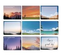 GLOBLELAND 8 Pads 400 Sheets Scenery Sticky Notes Set 4x3 inch Mountains Forests Self-Adhesive Memo Pads Post it Notes for Journaling Office Meeting Planners Craft Lovers