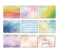 GLOBLELAND 8 Pads 400 Sheets Watercolor Encouragement Sticky Notes Set 4x3 inch Appreciation Self-Adhesive Memo Pads Post it Notes for Journaling Office Meeting Planners Craft Lovers