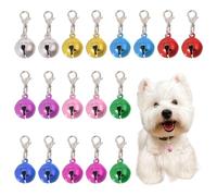 GLOBLELAND 9 Farbe 2 Stück/Farbe 18 Stück Glöckchen Für Hundehalsbänder Glänzende Haustier Glöckchen Halsbandanhänger Verschiedene Farben Mini Glöckchen Für Haustiere Halsbandzubehör Mit Verschlüssen