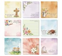GLOBLELAND 9 Pads 540 Sheets Bible Sticky Notes 3×3 in Dove Lily Self Adhesive Memo Pads Post Notes for Office Home Journaling Meeting Supplies