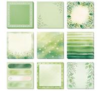 GLOBLELAND 9 Pads 540 Sheets Green Plants Sticky Notes Set 3x3 inch Daisy Flowers Self-Adhesive Memo Pads Post it Notes for Journaling Planners Office Meeting Craft Lovers
