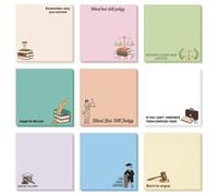 GLOBLELAND 9 Pads 540 Sheets Lawyer Sticky Notes Set 3x3 inch Law Self-Adhesive Memo Pads Post it Notes for Journaling Meeting Office Planners Craft Lovers