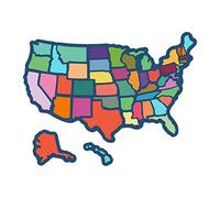 GLOBLELAND American Map Cutting Dies Metal United States Map Die Cuts Cutting Die Template for Paper Card Making Decoration DIY Scrapbooking Album Craft Decor
