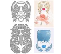 GLOBLELAND Angel Wings Cutting Dies Metal Love Feathers Die Cuts Embossing Stencils Template for Paper Card Making Decoration DIY Scrapbooking Album Craft Decor