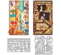 GLOBLELAND Arrow Interface Planner Cutting Dies for DIY Scrapbooking Metal Heart Cut Dies Craft Die Cuts for Card Making Embossing Photo Album Craft Decor