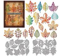 GLOBLELAND Autumn Leaves Cutting Dies Maple Leaf Metal Die Cuts Plant Cutting Embossing Templates for Scrapbooking Crafts Paper Cards Making