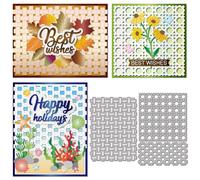 GLOBLELAND Bamboo Weaving Cutting Dies Grid Metal Die Cuts Background Cutting Embossing Templates for Scrapbooking Crafts Paper Cards Making