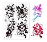 GLOBLELAND Basketball Player Clear Stamps for Cards Making Sport Clear Stamp Seals Transparent Stamps for DIY Scrapbooking Photo Album Journal Home Decoration