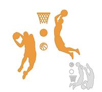 GLOBLELAND Basketball Theme Metal Cutting Dies Basketball Player Carbon Steel Die Cuts Stencil Template for Scrapbook Embossing Album Paper Card Making