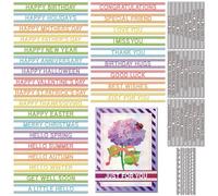GLOBLELAND Blessing Words Cutting Dies for Card Making Metal Holiday Greetings Cut Dies Lace Die Cuts for DIY Scrapbooking Embossing Photo Album Craft Decor