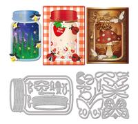 GLOBLELAND Butterfly Bee Insect Jar Metal Cutting Dies Ladybug Dragonfly Cut Dies Firefly Moth Die Cuts Insect Jar Cutting Dies Cut Stencils for Card Making Photo Paper Dies Scrapbooking