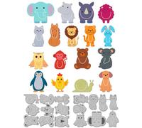 GLOBLELAND Cartoon Animals Bookmark Cutting Dies for Card Making Lion Horse Book Mark Metal Die Cuts Zoo Elephant Tiger Dog Die Cut Dies for DIY Embossing Scrapbooking Paper Crafts Decor