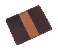 GLOBLELAND Cocount Brown Genuine Leather Journal Cover for Field Notes 3.5x5.5 inch Refillable Travel Journal Pocket Notebook Cover for Office Home Travel Daily