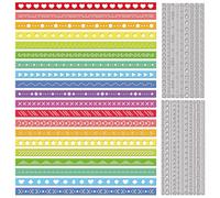 GLOBLELAND Decorative Stitched Cutting Dies Metal Stitched Frame Die Cuts Lace Border Cutting Embossing Templates for Scrapbooking Crafts Paper Cards Making