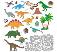 GLOBLELAND Dinosaurs Cutting Dies for Card Making Realistic Dinosaur Eggs Metal Die Cuts Stegosaurus Triceratops Die Cut Dies for Home DIY Embossing Scrapbooking Paper Crafts Decor
