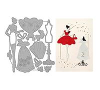 GLOBLELAND Dress Lady Metal Cutting Dies Stencils Dress Metal Die Cuts for Card Making DIY Scrapbooking Photo Album Decorative Embossing DIY Paper Card