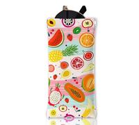 GLOBLELAND Fruit Soft Glasses Case Watermelon Orange Banana Squeeze Top Eyeglass Case Travel PU Leather Sunglass Case Portable Sunglasses Pouch for Women Men