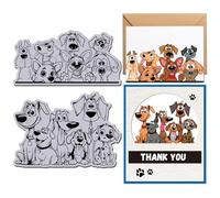 GLOBLELAND Funny Dog Peeking Cling Rubber Stamp 8.7"x7" Animals Dogs EVA Cling Mount Stamps Dogs Background Rubber Stamp Set for Card Making Photo Album Decor Decoration DIY Scrapbooking