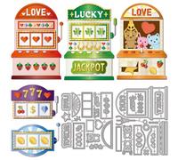 GLOBLELAND Game Machine Cutting Dies Claw Machine Metal Die Cuts Slot Machines Cutting Embossing Templates for Scrapbooking Crafts Paper Cards Making