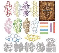 GLOBLELAND Gear Heart Envelope Frame Cutting Dies for Card Making Bubble Butterfly Star Frame Die Cuts Blessings Cutting Dies for DIY Scrapbooking Journal Embossing Paper Craft Decor