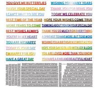 GLOBLELAND Greeting Texts Cutting Dies for Card Making Long Blessing Messages Words Metal Die Cuts Retro Artistic Inspiring Quotes Die Cut Dies for DIY Cards Scrapbooking Photo Album Crafts Decor