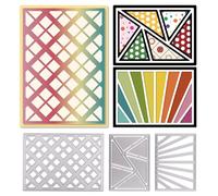 GLOBLELAND Grid Frame Background Cutting Dies Metal Rectangle Checkered Frame Die Cuts Cutting Dies Templates for Paper Card Making Decoration DIY Scrapbooking Album Craft Decor