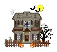 GLOBLELAND Halloween Haunted House Cutting Dies for DIY Scrapbooking Metal Withered Tree Pumpkin Die Cuts Spider Web Bat Embossing Stencils Template for Paper Card Making Decoration Album