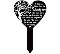 GLOBLELAND Heart Shaped Tree Garden Stake Memorial Remembrance Plaque Stakes for Cemetery Acrylic Waterproof Sympathy Garden Stake for Yard Grave Cemetery