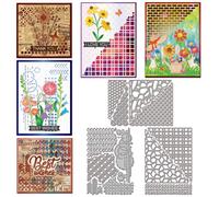 GLOBLELAND Hollow Background Cutting Dies Metal Broken Decoration Die Cuts Frame Cutting Embossing Templates for Scrapbooking Crafts Paper Cards Making