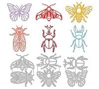 GLOBLELAND Insects Cutting Dies Metal Butterflies Moths Bees Die Cuts Embossing Stencils Template for Paper Card Making Decoration DIY Scrapbooking Album Craft Decor