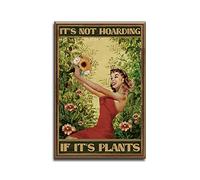 GLOBLELAND It's Not Hoarding If It's Plants Vintage Metal Tin Sign Plaque Poster Garden Retro Metal Tin Signs Poster Wall Decorative 8×12inch for Home Bar Coffee Shop Club Garage Decoration