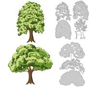 GLOBLELAND Layered Trees Cutting Dies for DIY Scrapbooking Metal Layering Trees Die Cuts Embossing Stencils Template for Paper Card Making Decoration Album Craft Decor