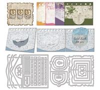 GLOBLELAND Lift The Flap Cutting Dies Metal Arrow Frame Die Cuts Heart Stars Cutting Embossing Templates for Scrapbooking Crafts Paper Cards Making