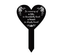 GLOBLELAND Memorial Remembrance Plaque Stake Acrylic Plaque Memorial Commemoratory Sign Garden Remembrance Decoration In Memory of A Life